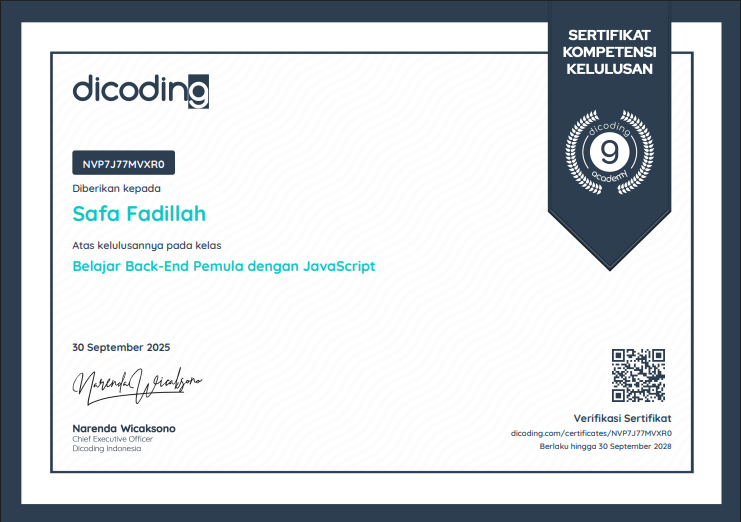 Front-End Development Certificate