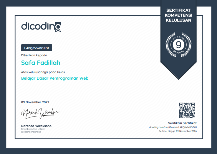 Front-End Development Certificate
