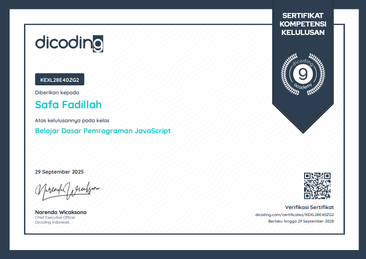 Front-End Development Certificate